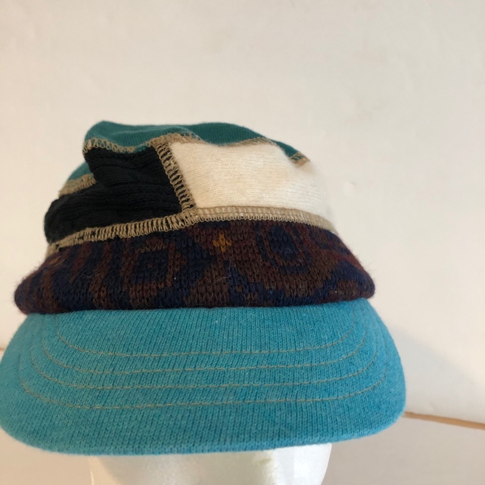 One of a Kind flat newsboy patchwork hat
